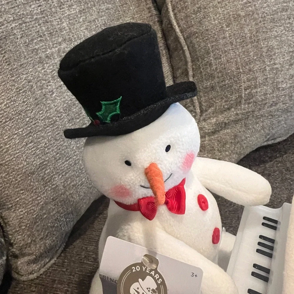 Hallmark 2023 Singing Snowman 20 Years of Cheer Piano Musical Plush Sound Motion